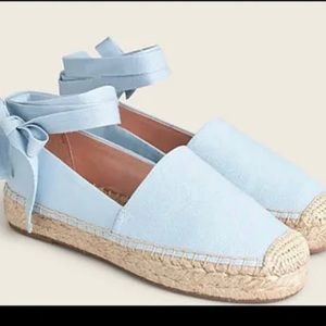 JCrew canvas ankle tie espadrille